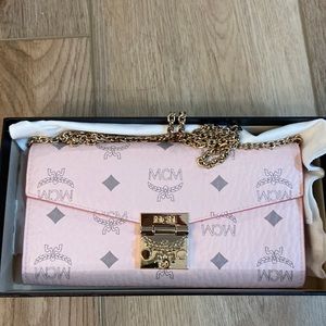 MCM Patricia Visetos Large Chain Wallet